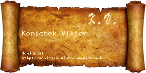 Konicsek Viktor névjegykártya
